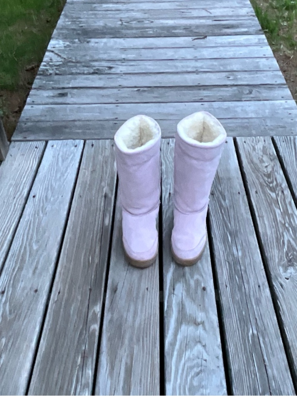 chooka Light Pink Mid-Calf Winter Boots with Faux Fur Lining